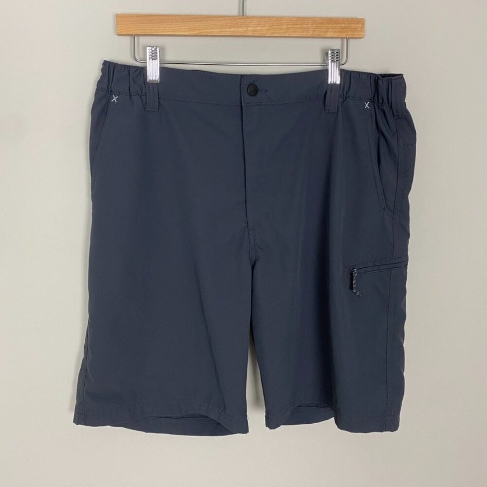 Wrangler Outdoor Performance Shorts Grey Mens 36 Elastic Waist‎ Hiking Camping